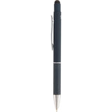 Nadine Soft Touch Recycled Gel Pen with Stylus — Navy (NY) — blank front view — 3