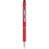 Nadine Soft Touch Recycled Gel Pen with Stylus — Red (RD) — blank product view — 13