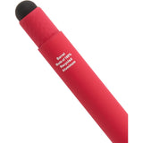 Nadine Soft Touch Recycled Gel Pen with Stylus — Red (RD) — blank detail view — 11