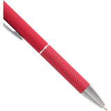 Nadine Soft Touch Recycled Gel Pen with Stylus — Red (RD) — blank detail view — 12