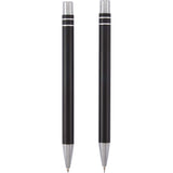 Mod Recycled Pen and Pencil Gift Set — Black (BK) — blank back view — 9