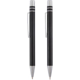 Mod Recycled Pen and Pencil Gift Set — Black (BK) — blank front view — 4