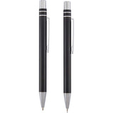Mod Recycled Pen and Pencil Gift Set — Black (BK) — blank front view — 5