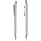June Recycled Pen and Pencil Gift Set — Silver (SL) — blank front view — 3