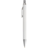 Beau Recycled Aluminum Gel Pen — White (WH) — blank front view — 4