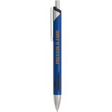 Pressley Recycled Gel Pen — Blue (BL) — decorated front view — 17