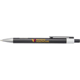 Riley Recycled Gel Pen — Black (BK) — decorated front view — 2