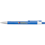 Riley Recycled Gel Pen — Blue (BL) — decorated front view — 10