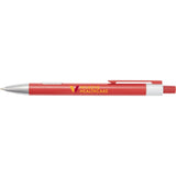 Riley Recycled Gel Pen — Red (RD) — decorated front view — 24