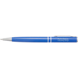 Blair Recycled Gel Pen — Blue (BL) — decorated front view — 2