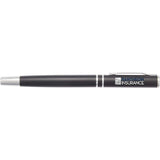 Blair Recycled Roller Ball Pen — Black (BK) — decorated front view — 11