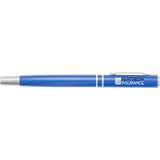 Blair Recycled Roller Ball Pen — Blue (BL) — decorated front view — 21
