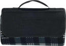 Padded Water-Resistant Fleece Picnic Blanket 1070-15 — Black (BK) — view 4