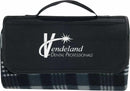 Padded Water-Resistant Fleece Picnic Blanket 1070-15 — Black (BK) — view 5