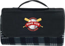 Padded Water-Resistant Fleece Picnic Blanket 1070-15 — Black (BK) — view 1