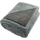 Heathered Fuzzy Fleece Blanket 1080-49 — Charcoal (CA) — view 5