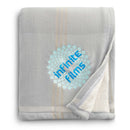Plaid Fleece Sherpa Blanket 1080-72 — Gray (GY) — view 1