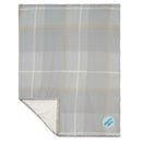 Plaid Fleece Sherpa Blanket 1080-72 — Gray (GY) — view 8