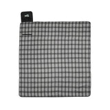 Extra Large Plaid Picnic Blanket — Black (BK) — blank front view — 8