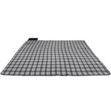 Extra Large Plaid Picnic Blanket — Black (BK) — blank product view — 9