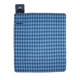 Extra Large Plaid Picnic Blanket — Blue (BL) — blank front view — 3