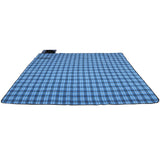 Extra Large Plaid Picnic Blanket — Blue (BL) — blank product view — 5