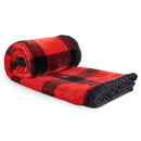 Field & Co.® Buffalo Plaid Sherpa Blanket 1081-51 — Red/Black (RDBK) — view 4