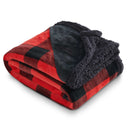 Field & Co.® Buffalo Plaid Sherpa Blanket 1081-51 — Red/Black (RDBK) — view 6