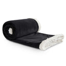 Field & Co. 100% Recycled PET Sherpa Blanket 1081-58 — Black (BK) — view 6