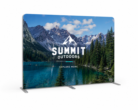 10' x 8' Tension Fabric Media Wall Display