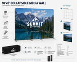 10' x 8' Tension Fabric Media Wall Display