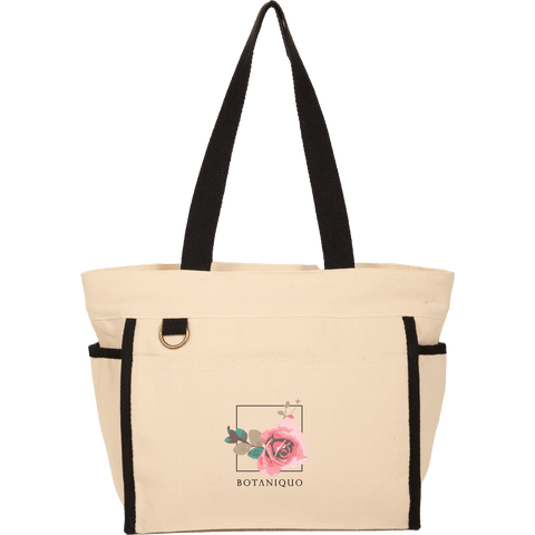 10oz Organic Cotton Accent Tote custom branded promotional totes