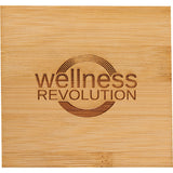 FSC Bamboo Coaster Set — Natural (NT) — decorated product view — 5