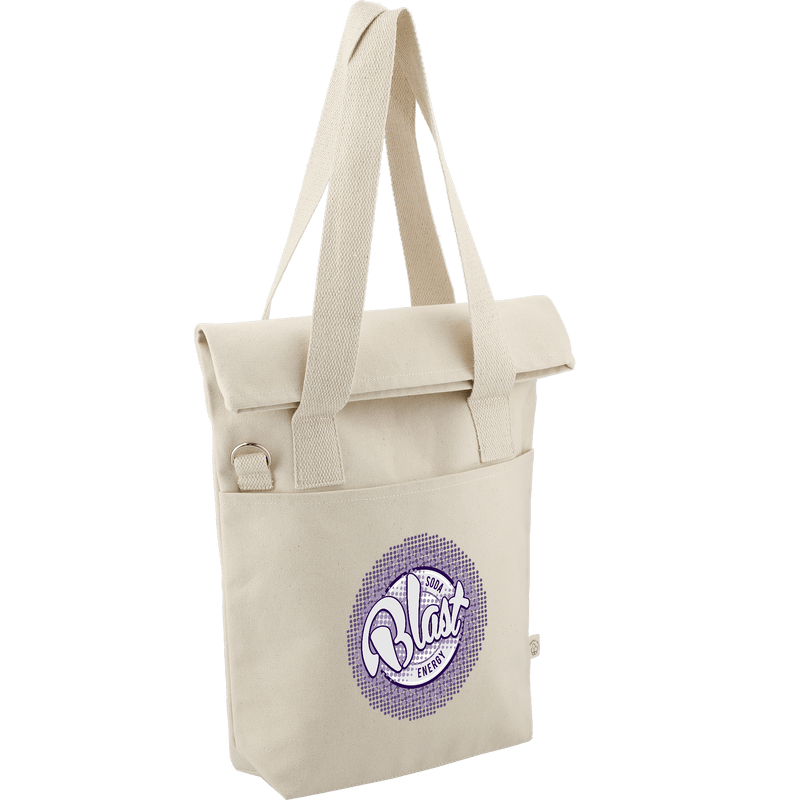 16 oz Organic Cotton Commuter Tote custom branded promotional totes