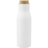 Shaco Copper Vac Bottle w/ FSC® 100% Bamboo Cap 17oz — White (WH) — blank front view — 4