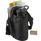 Traver RPET Adjustable Bottle Sling Cooler w/Pouch — Charcoal (CA) — blank right angle — 6