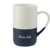 Speckled Wayland Ceramic Mug 13oz — Navy (NY) — decorated front view — 7