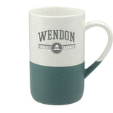 Speckled Wayland Ceramic Mug 13oz — River Green (RVGR) — decorated front view — 2