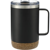 Valhalla Copper Vacuum Insulated Camp Mug 14oz — Black (BK) — blank front view — 8