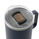 Valhalla Copper Vacuum Insulated Camp Mug 14oz — Navy (NY) — blank right angle — 6