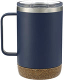Valhalla Copper Vacuum Insulated Camp Mug 14oz — Navy (NY) — blank back view — 4
