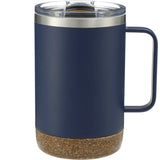 Valhalla Copper Vacuum Insulated Camp Mug 14oz — Navy (NY) — blank front view — 3