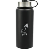 Highland 3-in-1 Copper Vacuum Bottle Kit 32oz — Black (BK) — decorated front view — 2