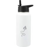 Highland 3-in-1 Copper Vacuum Bottle Kit 32oz — White (WH) — decorated front view — 17