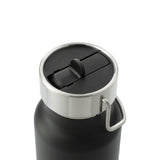 Thor Copper Vacuum Insulated Bottle 25oz Straw Lid — Black (BK) — blank left angle — 27