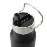 Thor Copper Vacuum Insulated Bottle 25oz Straw Lid — Black (BK) — blank left angle — 26