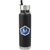 Thor Copper Vacuum Insulated Bottle 25oz Straw Lid — Black (BK) — decorated front view — 22