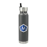 Thor Copper Vacuum Insulated Bottle 25oz Straw Lid — Gray (GY) — decorated front view — 10