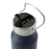 Thor Copper Vacuum Insulated Bottle 25oz Straw Lid — Navy (NY) — blank left angle — 7