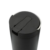 Thor Copper Insulated Tumbler 24oz Flip Straw Lid — Black (BK) — blank left angle — 16